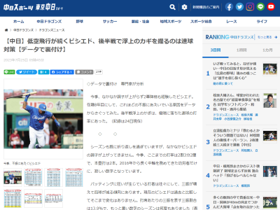 データスタジアム社アナリスト「ビシエドは打者としてのスタイルに変化はないのに、なぜ結果が伴わないのか。その要因の一つとして挙げられるのが…」