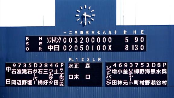 6月29日(火)　ファーム公式戦「中日vs.ソフトバンク」【試合結果、打席結果】　中日2軍、8-5で勝利！　一度は逆転を許すも怒涛の連打で大逆転！！！