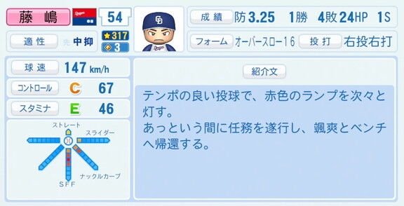 中日・藤嶋健人、『パワプロ2026』8月20日(木)アップデートでの選手能力査定は…？