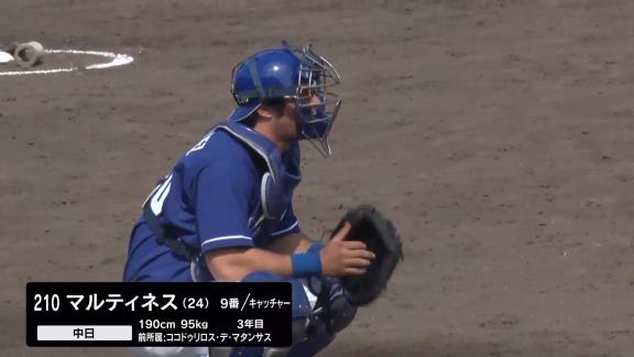 中日・A.マルティネス、試合を決める一撃！　レフトへのド派手な3ランホームランを放つ！【動画】