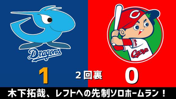 10月31日(土)　セ・リーグ公式戦「中日vs.広島」　スコア速報