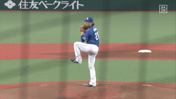 中日・涌井秀章投手、大熱投を見せる