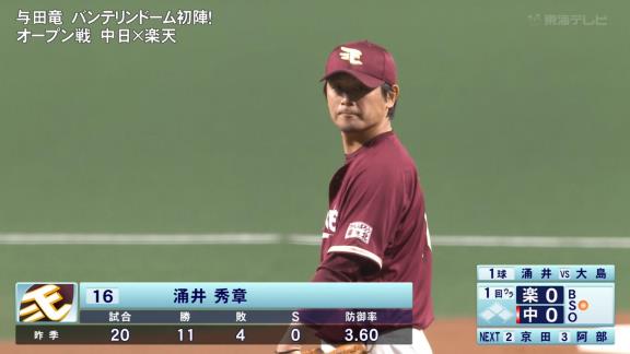 楽天・涌井秀章投手「柳を『頑張れ、頑張れ』という気持ちで見ていました」