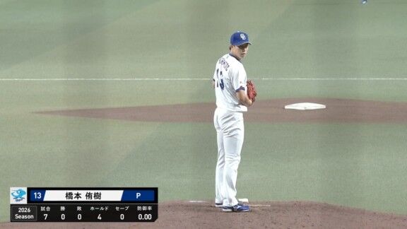 中日・橋本侑樹、ピンチを切り抜け無失点！！！