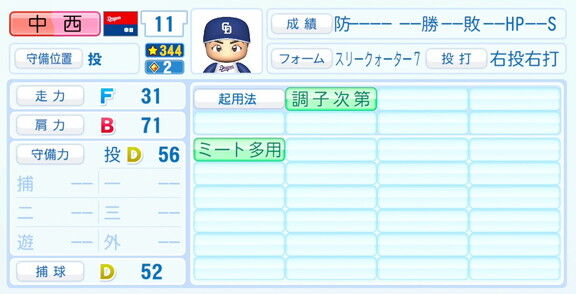 6月11日(木) 『パワプロ2026』が発売！！！　中日ドラフト1位・中西聖輝の選手能力査定・紹介文は…？