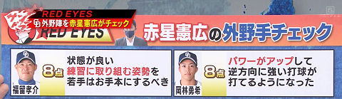 赤星憲広さんが中日ドラゴンズの両翼候補をチェック！　評価が高かった2人の選手は…？