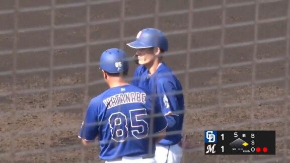 中日ドラフト5位・新保茉良、スリーベースヒットに続いて同点タイムリーヒットを放つ！！！