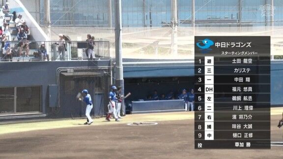 中日ドラゴンズ2軍、草加勝が先発へ