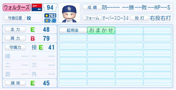 中日新助っ人・ウォルターズ、『パワプロ2025』アップデートでの選手能力査定