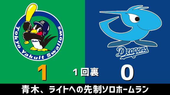 9月4日(金)　セ・リーグ公式戦「ヤクルトvs.中日」　スコア速報