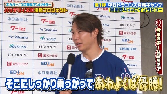 中日・高橋宏斗が“目標”を明かす