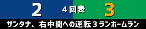 9月21日(水)　セ・リーグ公式戦「中日vs.ヤクルト」【試合結果、打席結果】　中日、2-6で敗戦…　序盤に2点先制する直後に逆転を許し、連勝は3でストップ…