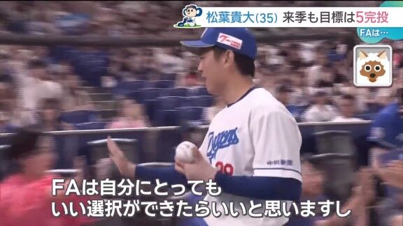 中日・松葉貴大、FA宣言した思いを語る【動画】