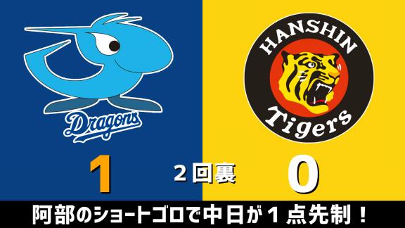 10月14日(水)　セ・リーグ公式戦「中日vs.阪神」　スコア速報