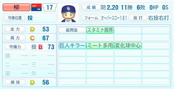 中日・木下拓哉捕手「柳、カーブ忘れられた？」　柳裕也投手「確かに、カーブ無いし…」 → 7月21日(木)の『パワプロ2022』アップデートで…