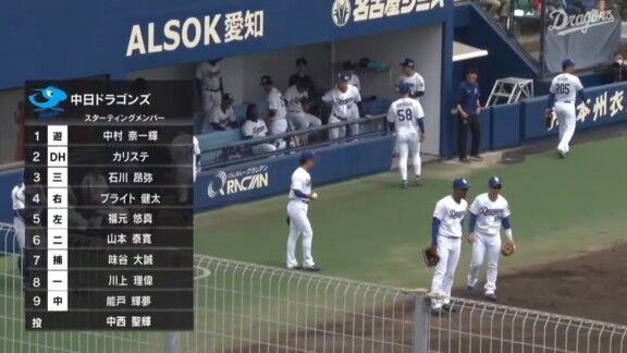中日・カリステ、打った瞬間それと分かる先制2ランホームラン！！！【動画】