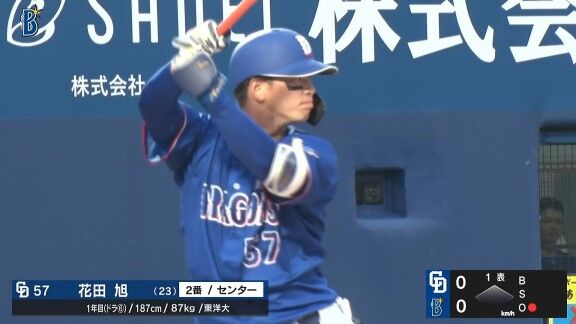 中日ドラフト6位・花田旭、実戦復帰1打席目からヒットを放つ!!!【動画】