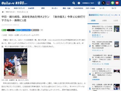 中日・細川成也、打順に関しては…
