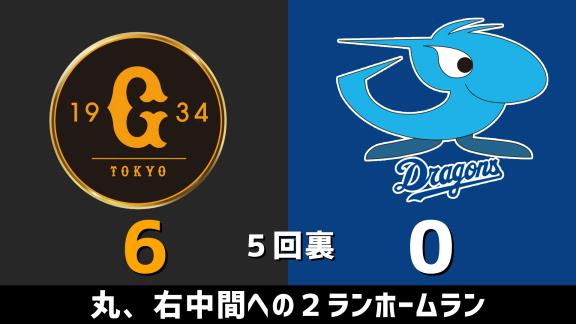 7月4日(土)　セ・リーグ公式戦「巨人vs.中日」　スコア速報