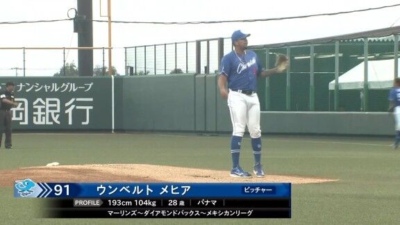 中日・メヒアがHQSピッチング