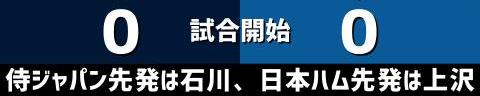 11月5日(土)　野球日本代表・侍ジャパン強化試合「侍ジャパンvs.日本ハム」【侍ジャパン全打席結果速報】