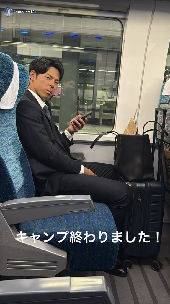 中日・星野真生「キャンプ終わりました！」