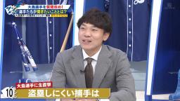 Q.盗塁しにくい捕手は？　中日・大島洋平「小林誠司とか肩が強くて走りにくいんですけど、あんまり試合に出ていないんで、阪神の梅野くんですかね」