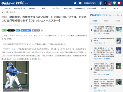 中日ドラフト2位・津田啓史、悔しい思いを語る