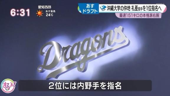 中日、今秋ドラフトでは打線の強化に向けて野手多めの指名に！！！