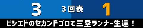 7月6日(水)　セ・リーグ公式戦「DeNAvs.中日」【試合結果、打席結果】　中日、1-3で敗戦…　チャンスは作るも、あと1本が出ず…