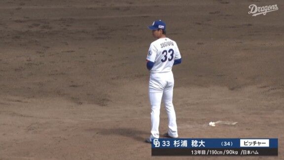 中日・杉浦稔大、好投を見せる