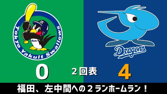 8月18日(火)　セ・リーグ公式戦「ヤクルトvs.中日」　スコア速報