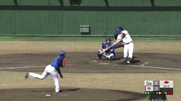 中日・石橋康太、ド派手な一発！　打った瞬間それと分かる2ランホームランを放つ！！！【動画】