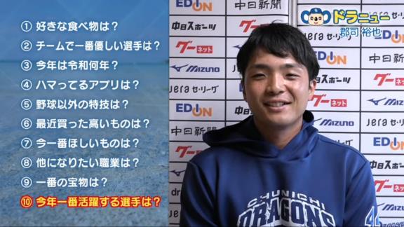 中日・郡司裕也捕手「『俺を使え』じゃないですけど、そういう姿勢でやっていかないとダメだと思うんで…」