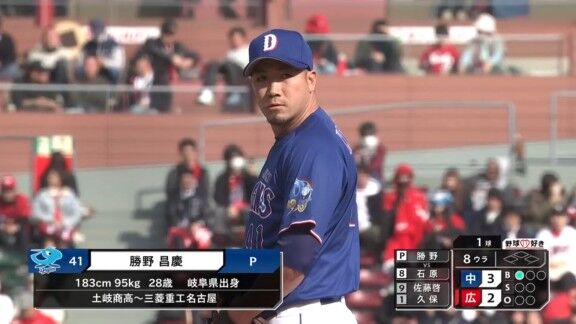 中日・勝野昌慶、見事なピッチングを披露する！！！