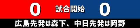 5月21日(土)　セ・リーグ公式戦「広島vs.中日」【全打席結果速報】　大島洋平、岡林勇希、木下拓哉らが出場！！！