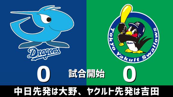 7月31日(金)　セ・リーグ公式戦「中日vs.ヤクルト」　スコア速報