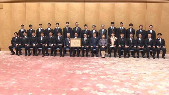 侍ジャパン、首相官邸を表敬訪問する