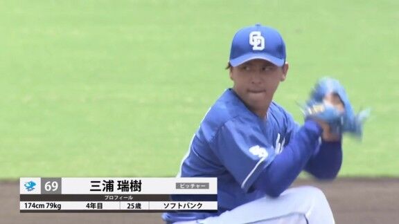 中日・三浦瑞樹は7回2失点HQSでマウンドを降りる