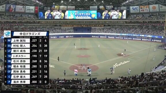 9月2日(水)　セ・リーグ公式戦「中日vs.広島」　中日ドラゴンズ、スタメン発表！！！