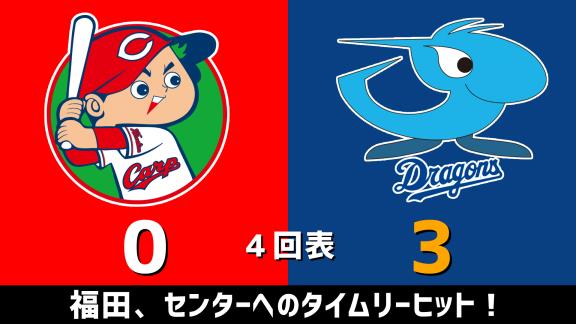 8月11日(火)　セ・リーグ公式戦「広島vs.中日」　スコア速報