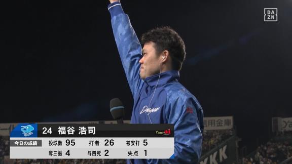 中日・福谷浩司投手、今季2勝目を挙げる！！！