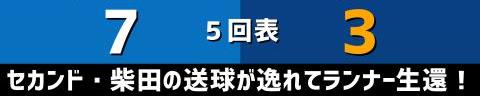 6月30日(水)　セ・リーグ公式戦「DeNAvs.中日」【試合結果、打席結果】　中日、4-9で敗戦…　序盤から大量失点でリードを許す…