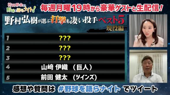 野村弘樹さんが選ぶ『打撃も凄い投手ベスト5 現役編』　上位にランクインした投手は…？