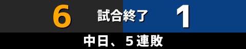 8月14日(土)　セ・リーグ公式戦「巨人vs.中日」【試合結果、打席結果】　中日、1-6で敗戦…　逆転負けで前半戦から5連敗に…