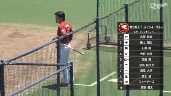 中日・岡林勇希、サノーがスタメン入り!!! 中日ドラゴンズ2軍、スタメン発表!!!
