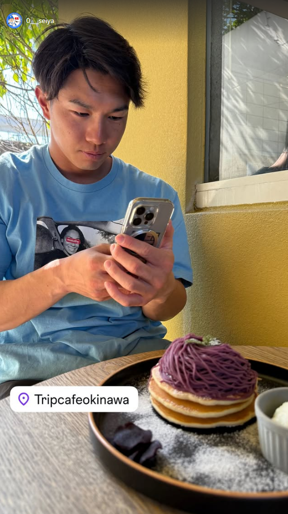 中日・細川成也、福永裕基と一緒にオフを過ごす