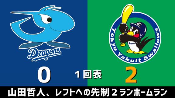 9月23日(水)　セ・リーグ公式戦「中日vs.ヤクルト」　スコア速報