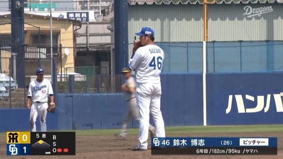 中日・鈴木博志投手、完璧なピッチングを披露する