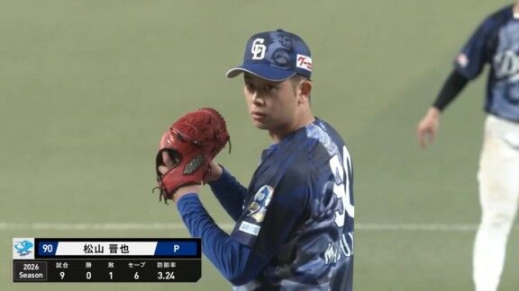 中日・松山晋也、久しぶりのセーブを挙げる！！！